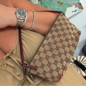 Gucci Monogram Vintage Boat Bag Pochette 2004 Y2K Style